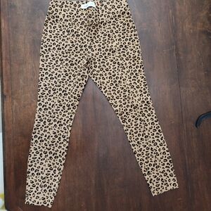 Old Navy Tan and Black Animal Print Leggings